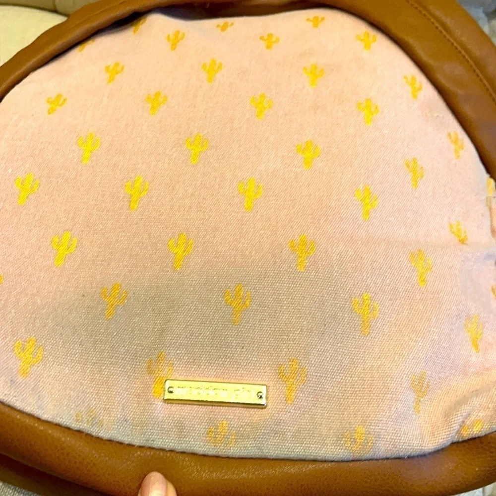 Madden Girl Pink Backpack w/Gold Cactus Design